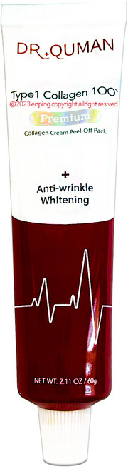 [최신상] 닥터큐먼 Type1 콜라겐100 크림팩 프리미엄 60g, 1개