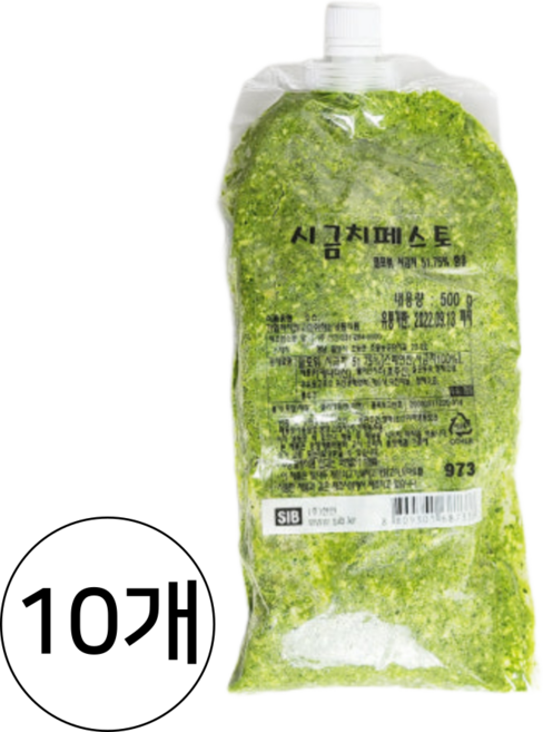 SIB 선인 시금치 페스토 냉동, 500g, 10개