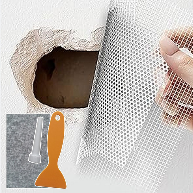 벽 보수 월패치 25x25cm 세트(사포 헤라 키트증정)/벽지 방문 석고 보드 파손 수리, 1개