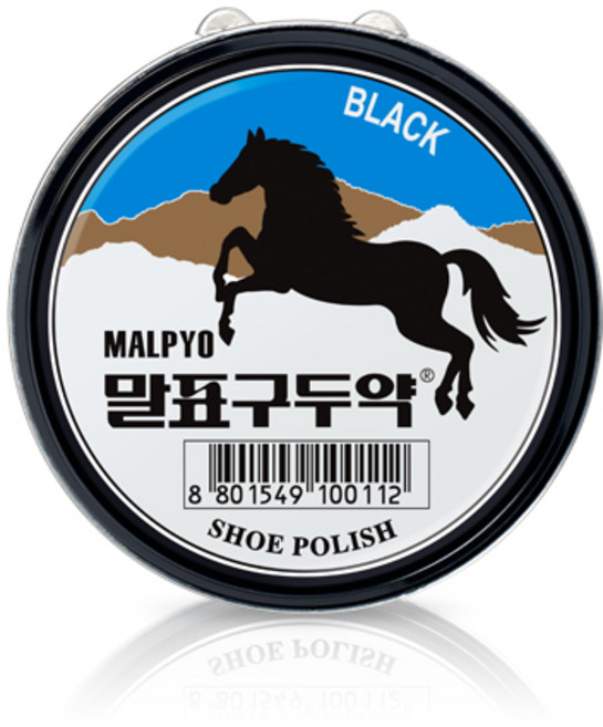 말표 가정용 캔 구두약 40g 가죽 광택 효과, 블랙, 1개