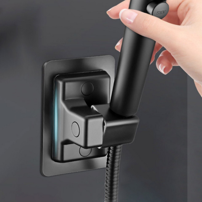 모나코올리브 무타공 각도조절 샤워기 홀더, 1개, 블랙