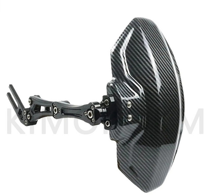 오토바이 자전거 조절 카본 알루미늄 뒷바퀴 펜더 머드가드 익스텐더, 03 Black