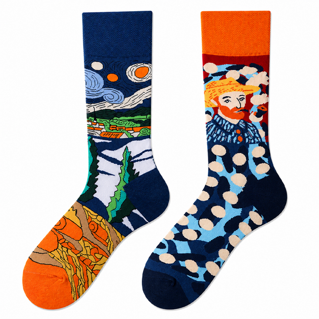 짝짝이 패턴 AB SOCKS 언발란스 패션 양말