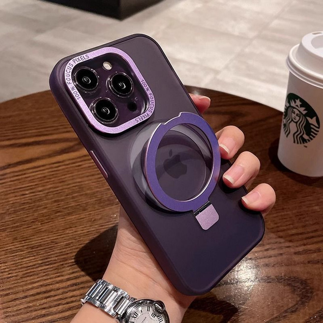 內嵌隱形合金支架 Magsafe磁吸防摔手機殼