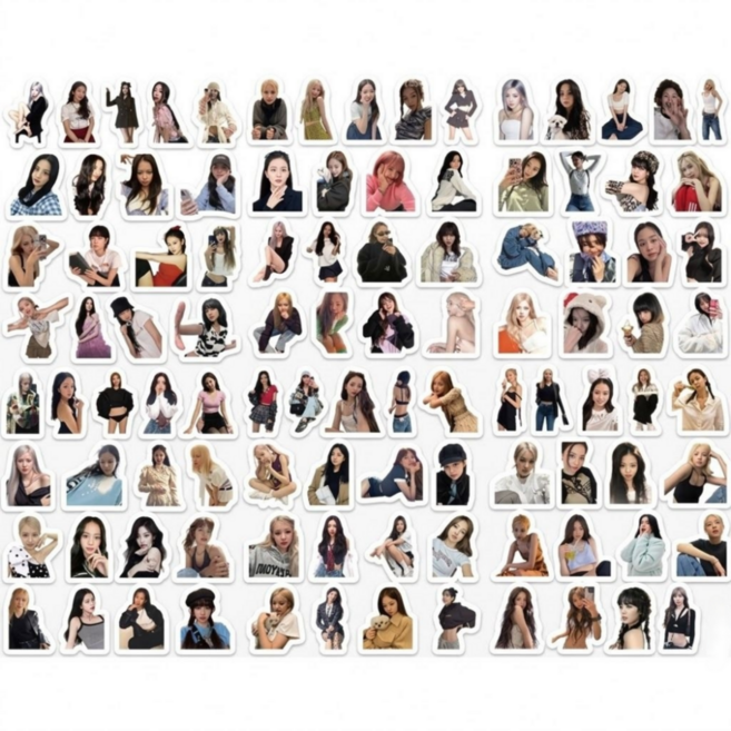 아이돌 스티커 15개 그룹 풀라인업 국내최다 옵션 선택형 대용량 다꾸 폰꾸, 1세트, BLACKPINK(블랙핑크)/102Pcs