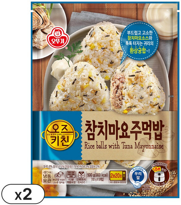 오뚜기 오즈키친 참치마요주먹밥 500g 2개