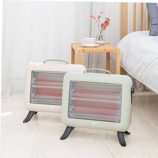 가정용 2단 비스카 (색상랜덤) 난로 전기 석영관난로 사무실발난로, 본상품