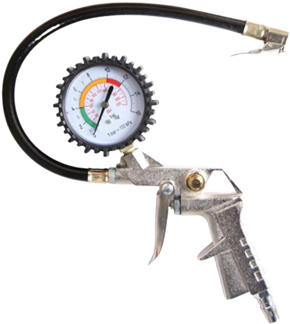 제이팩 타이어 공기압 아날로그 게이지, 1개, 실버