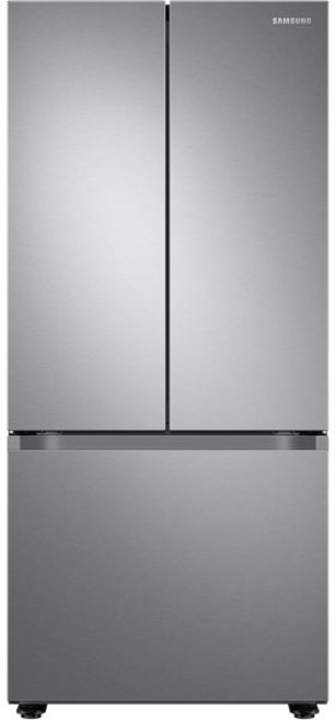 삼성 22 cu. ft. 자동 제빙기 및 WiFi 연결 기능이 있는 스마트 3도어 프렌치 도어 냉장고 스테인리스 스틸 RF22A4111SRAA, 삼성 RF22A4111SR AA 22 cu. ft. 스