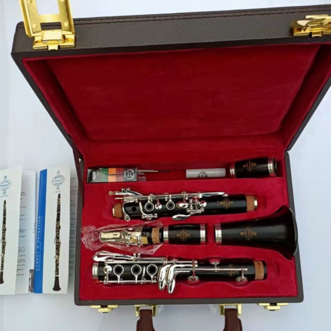 프랑스 명품 브랜드 부페 에보니 클라리넷 B♭조 모델 R13 길이 17인치 은도금 오케스트라용으로 특별히 설, 01 빠른