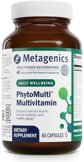 Metagenics 파이토멀티 멀티비타민 - 파이토뉴트리언트 함유 데일리 남성 및 여성을 위한 보충제 아연 비타민 B6 캡슐 60정, 1개 - 쿠팡