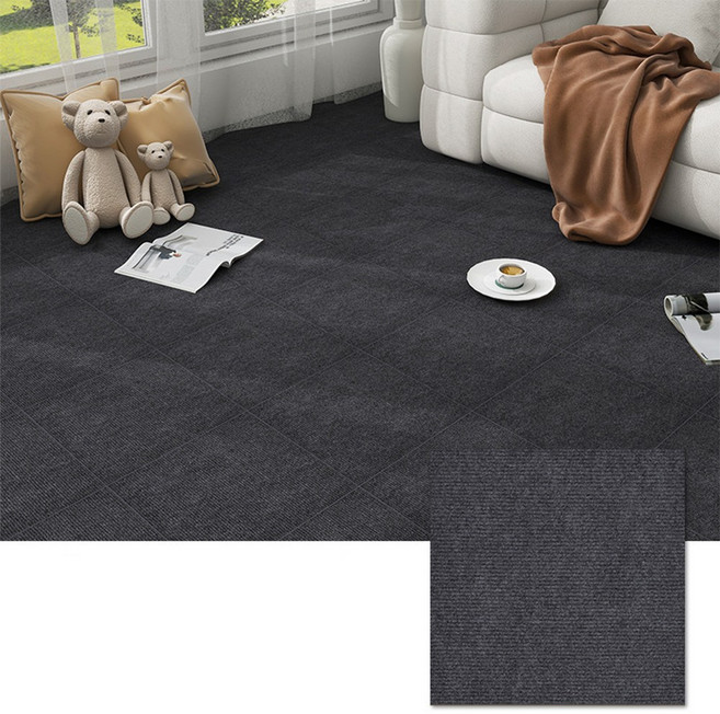 베라스코 미끄럼방지 타일 카페트 30 x 30cm, 다크그레이, 20개