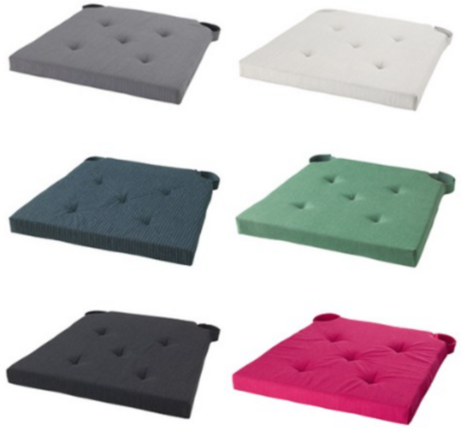 이케아 JUSTINA 유스티나 의자패드 방석쿠션 일반방석1+1