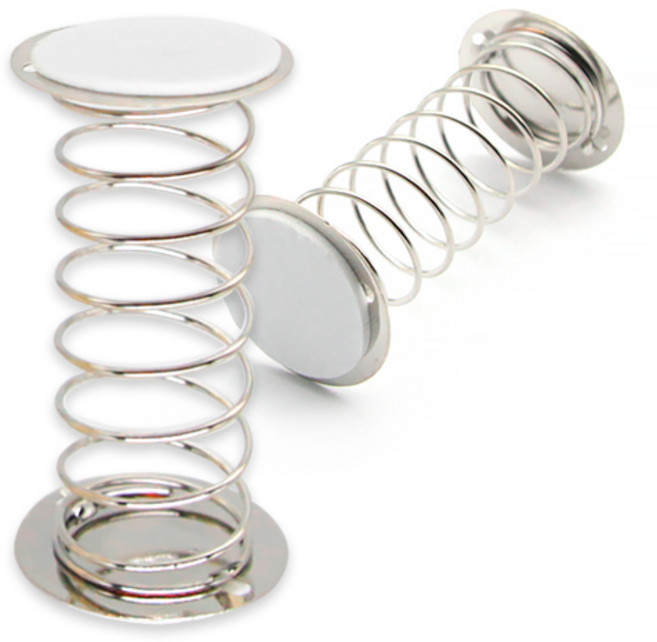attizone 접착 원형 꼬깔 스프링 점프 점핑 붙이는스프링 금색 은색 - 8종, 점프스프링(특대)-은색