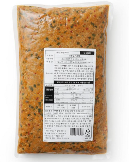 아워홈 행복한만남 다진고기고명, 1개, 2kg