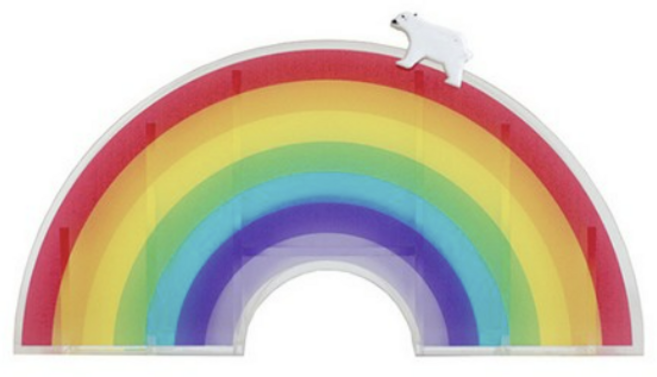 무지개 아크릴 데스크탑 펜홀더 YT_RC070, 2개