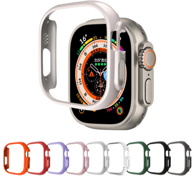 애플워치 울트라 49mm 호환 컬러풀 보호 범퍼 하드 케이스, saw987 투명, 애플워치울트라2(49mm)/saw987 투명, 1개
