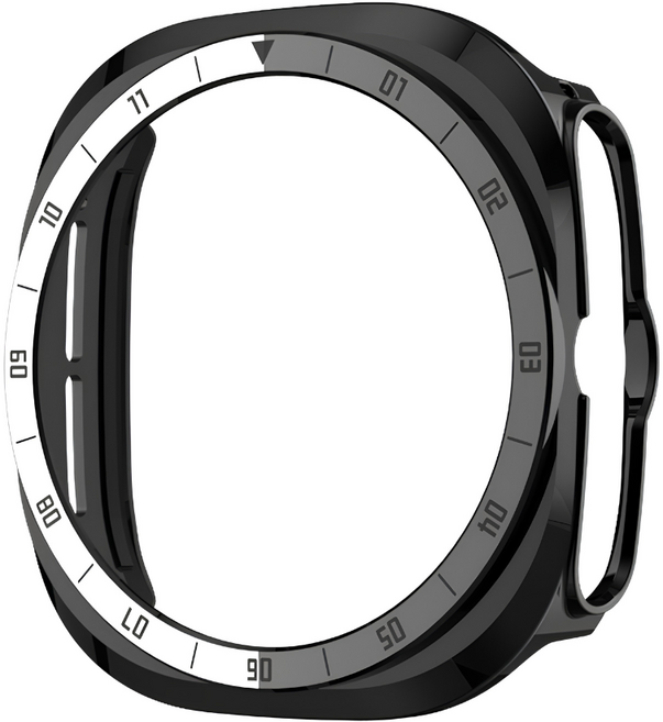 2위 - 갤럭시워치 올트라2 호환 메탈 눈금 PC 보호 케이스 47mm (2026), 화이트/블랙