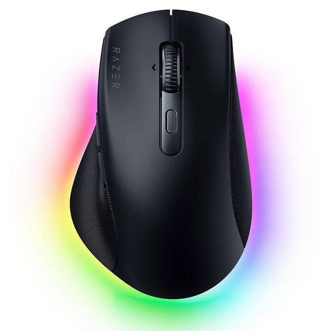 Razer Pro Click V2 무선 마우스: 엄지 받침대가 있는 오른손잡이용 인체 공학적 디자인 - AI 프롬프트 - 긴 배터리 수명 - 2.4GHz 블루투스 또는 USB
