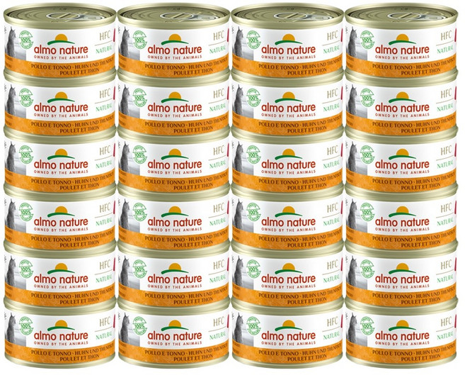 알모네이쳐 고양이 주식캔, 닭+참치, 24개