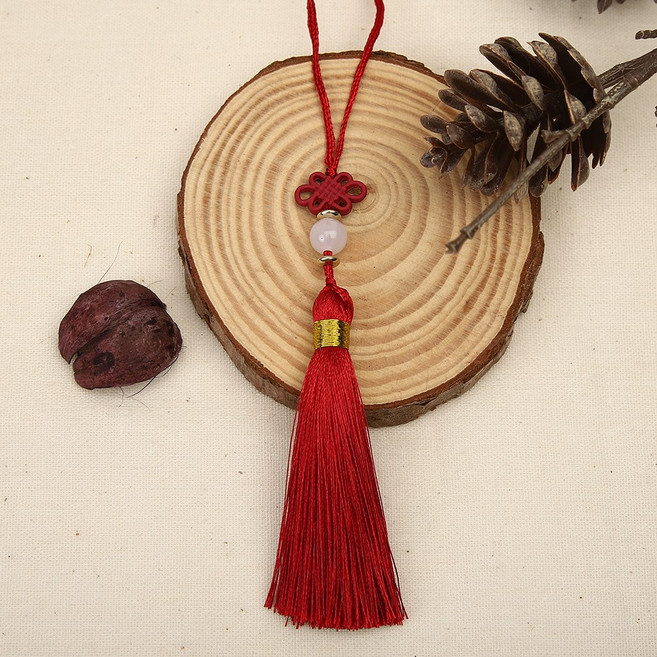 전통 태슬 미니 노리개장식 20개, 자홍색x20개