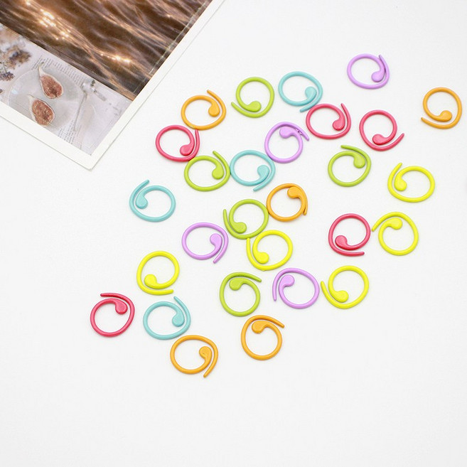 금속 컬러단수링 단수표시링 스티치마커 개방형마커, 혼합색상, 5개