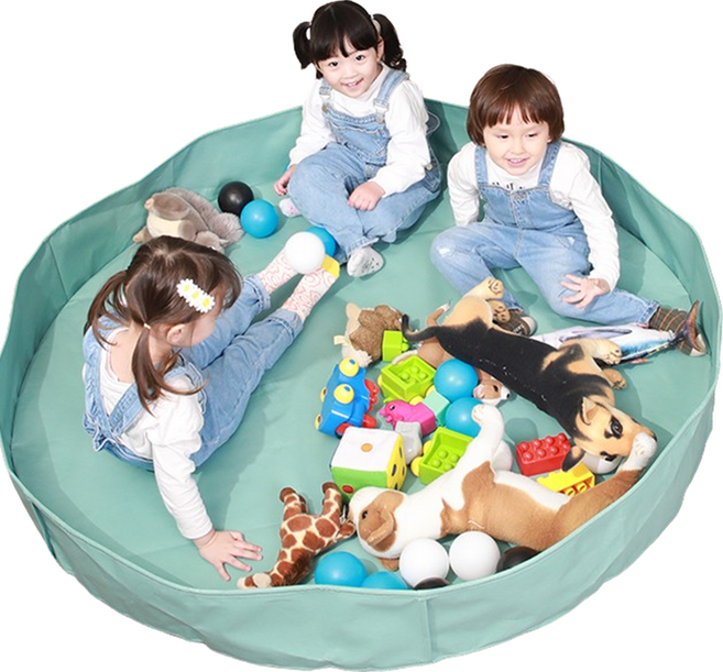 퍼니퍼니플레이매트 오감놀이 미술놀이 원형 모음 (전용자루증정_포켓은제외), 터쿼이즈