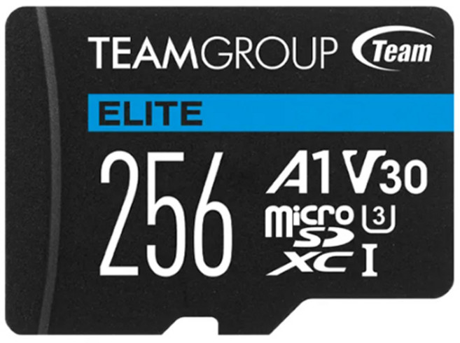 Team 十銓 ELITE microSDXC TF 記憶卡 U3 A1 V30 藍色, 1個, 256GB, 256GB