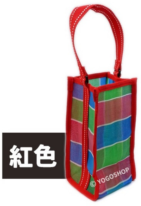 台灣製茄芷袋 環保復古水壺袋, 紅色, 1個