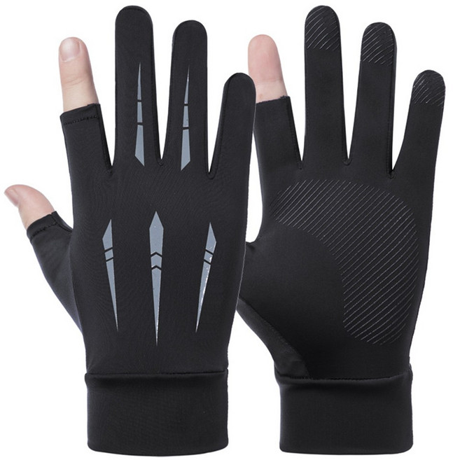 고탄력 스피어 쿨맥스 장갑 라이더 루어 낚시 등산 반장갑 배달대행, 쿨맥스 장갑_그레이_