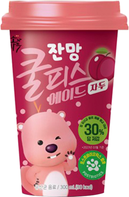 소와나무 쿨피스 에이드 자두맛, 300ml, 12개