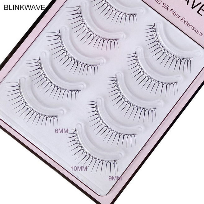 속눈썹 인조속눈썹 가닥속눈썹 드림 디어 5 쌍 가짜 타입 업그레이드 된 자형 투명 줄기 부드러운 자연 눈, BWG-08, 1개, 04 BWG-08