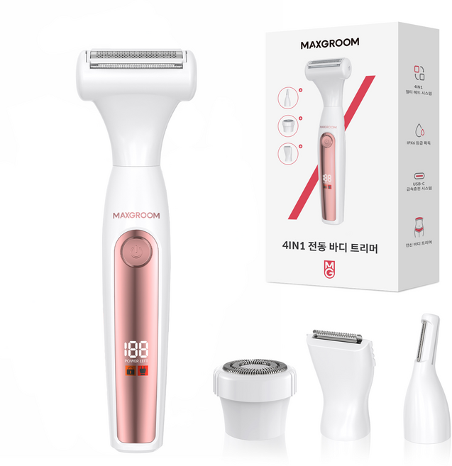 여성용 비키니 트리머 올인원 방수 전기 면도기 및 얼굴 털 제거기 4in1 멀티 트리머, ZC-T18