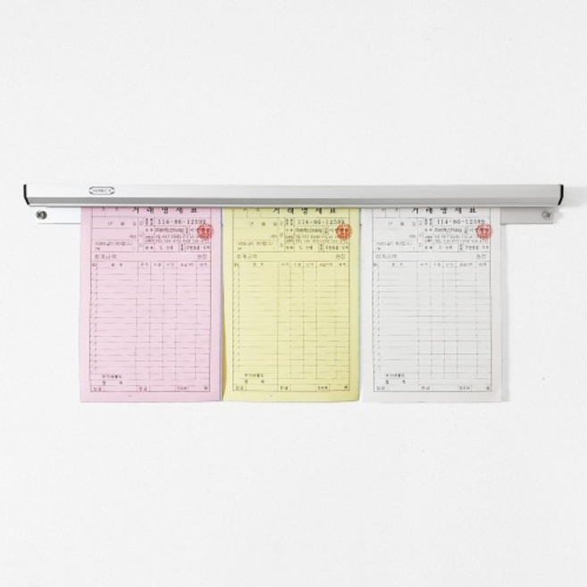 호레카 슬림 오더랙 빌지꽂이 주문서 포스터 메모 꽂이, 45cm, 실버, 1개