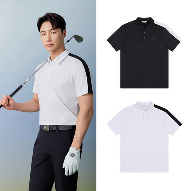 볼빅 어패럴 남성 언발란스 컬러블럭 제에리 반팔 티셔츠ON VOTSP473_OW 2926298