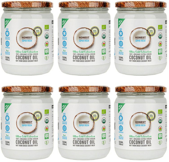 어니스트 유기농 코코넛오일 500ml 6병구성, 1개