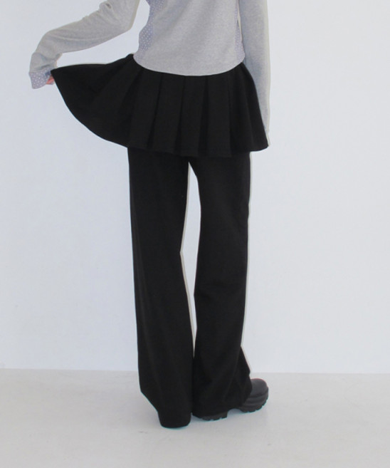 RONRON PEPLUM RUFFLE 팬츠KIRT 블랙