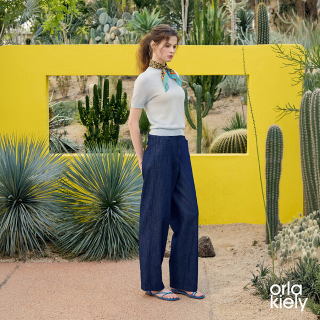 올라카일리 26SS Flower 라벨 데님 1종