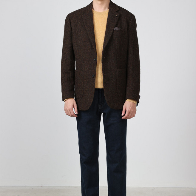 헤지스 남성용 울 헤링본 자켓