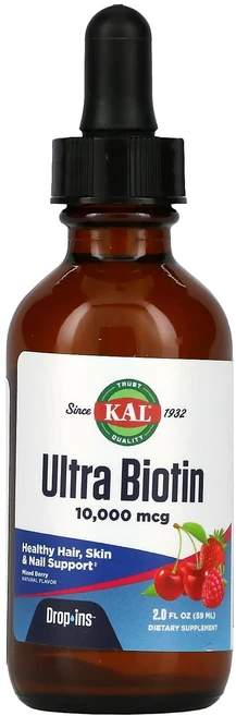 KAL 울트라 바이오틴 천연 믹스 베리 향 10000mcg 59ml(2fl oz), KAL울트라바이오틴천연믹스베리향10000mcg59ml2, 59ml, 1개 - 쿠팡