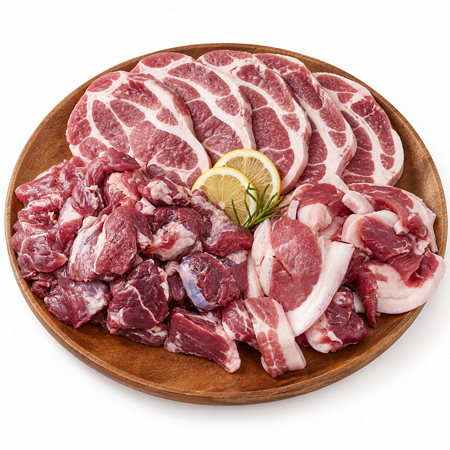 산청 흑돼지 뒷고기 특수부위 캠핑 술안주 쫄깃한 별미 냉장, 1박스, 1kg