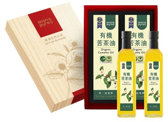 acon pure 連淨 有機苦茶油禮盒 500mlx2瓶, 1個
