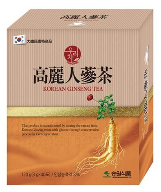 고려인삼차 3gx40T 송원, 없음, 3g, 40개