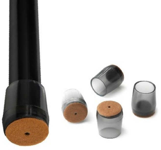 체어서퍼 의자발커버 블랙투명 원형 S (허용범위 1.5cm~1.6cm), 24개