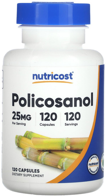 Nutricost 폴리코사놀 25mg 캡슐 120정, 1개