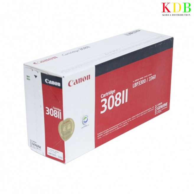 캐논 LBP 3300 CRG 308II 검정 정품토너 대용량 대용량 무한 레이저 잉크 인쇄 토너 교체 호환 복합기 재생