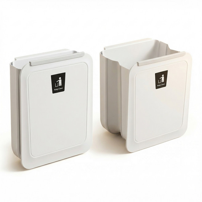 오두막하우스 싱크대 걸이형 휴지통 벽부착형 다용도, 1개, 하얀색