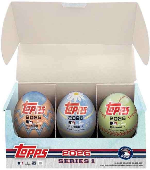 2026 Topps 시리즈 1 야구 틴 케이스 - 부활절 달걀 3팩, 2026 Topps 시리즈 1 야구 틴 케이스 - 부활