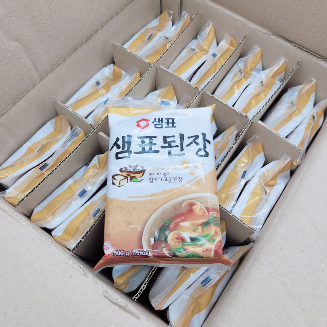 업소용/대용량 샘표 미소백된장 1박스(500g x 24개입) 일본식 입자가고운된장, 500g, 24개