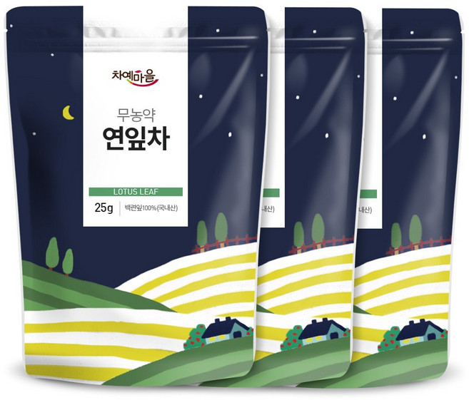차예마을 국내산 무농약 연잎차 25g..tt, 3개, 25g, 1개입